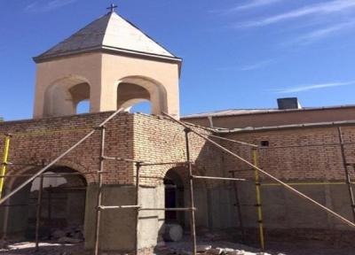 فاز دوم عملیات حفاظت و بازسازی کلیسای تاریخی هوانس مراغه خاتمه یافت